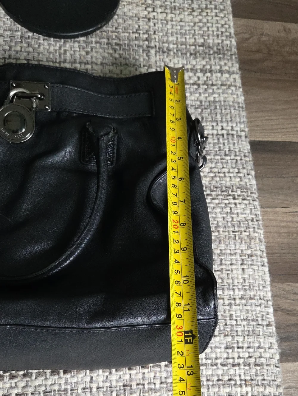 Michael Kors Hamilton Satchel Handbag Black Silver Hardware Indie Sleaze Y2K